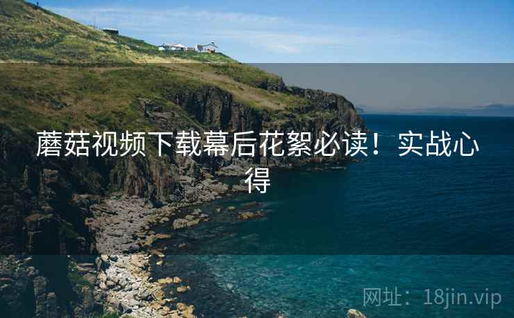 蘑菇视频下载幕后花絮必读！实战心得