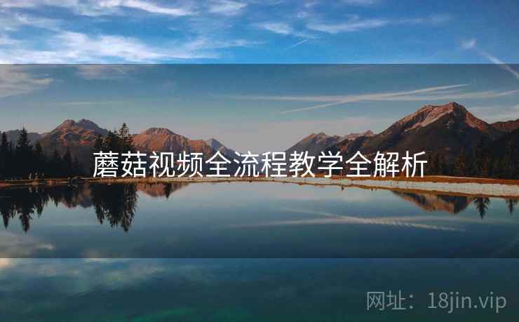 蘑菇视频全流程教学全解析