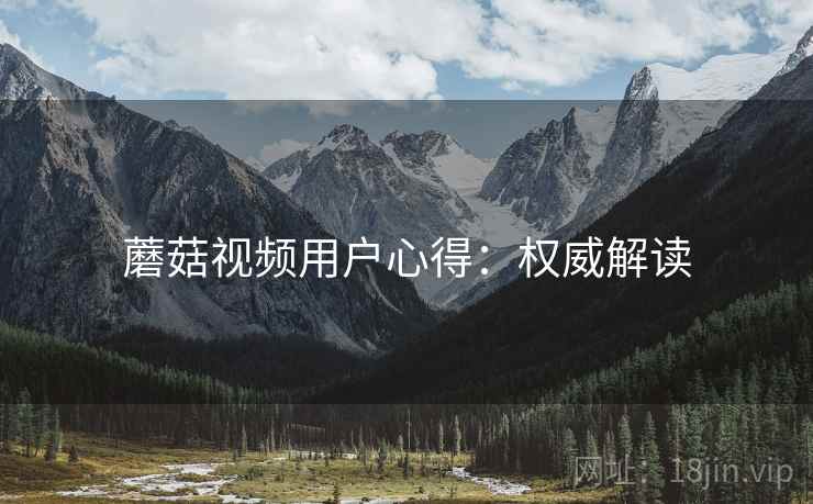 蘑菇视频用户心得：权威解读