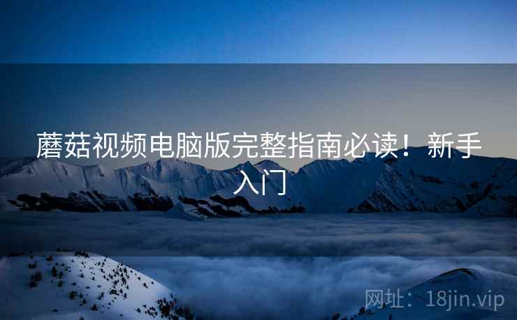 蘑菇视频电脑版完整指南必读！新手入门